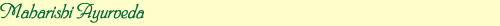 Maharishi Ayurveda